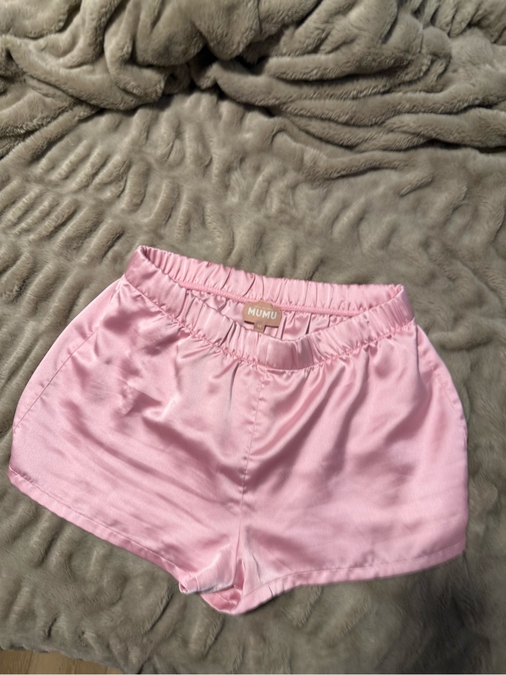 Show Me Your Mumu Pink Satin Shorts Size M